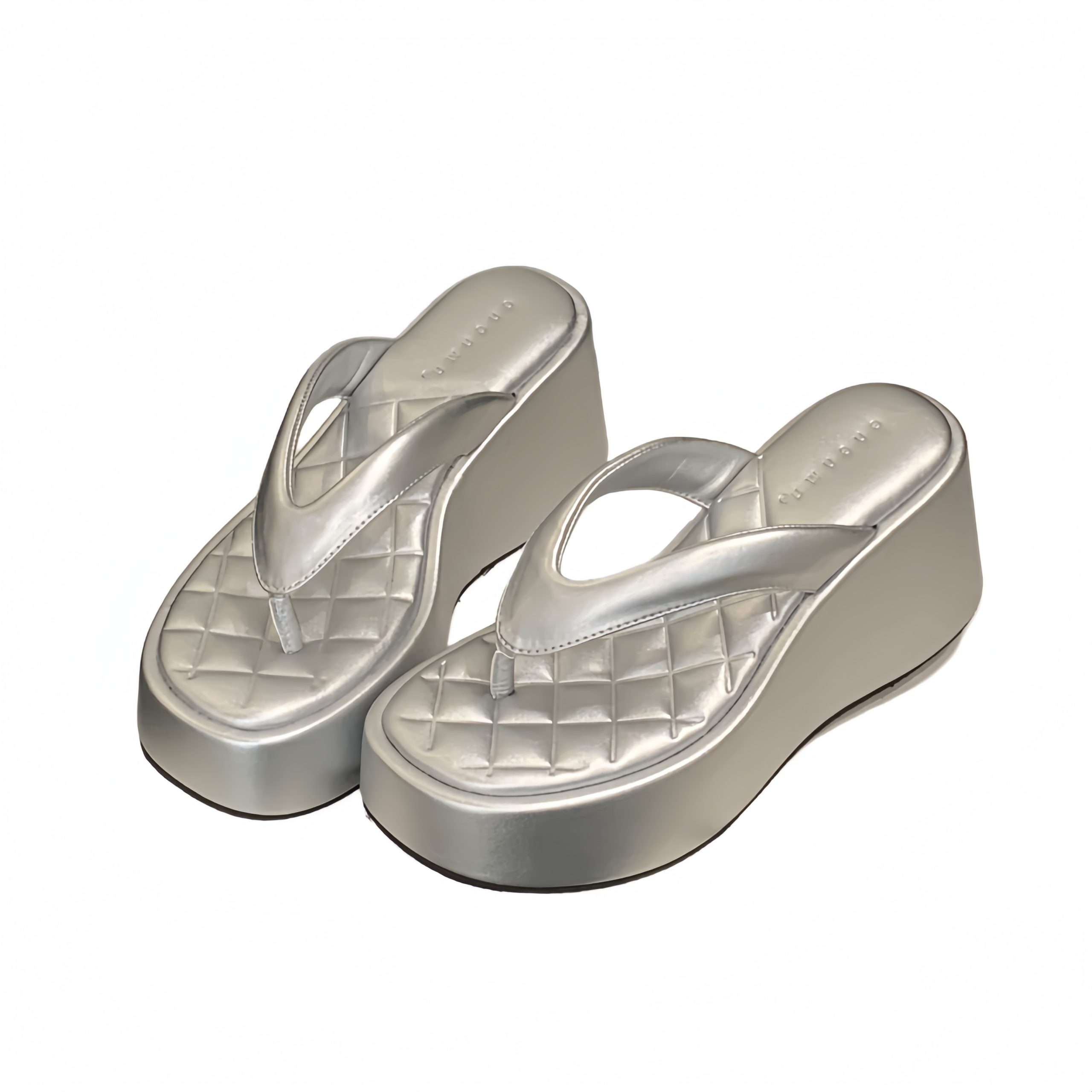 GUGUWU Women's Summer Wedge Slippers 2025 New Style High Heel Platform Thong Sandals - Image 5