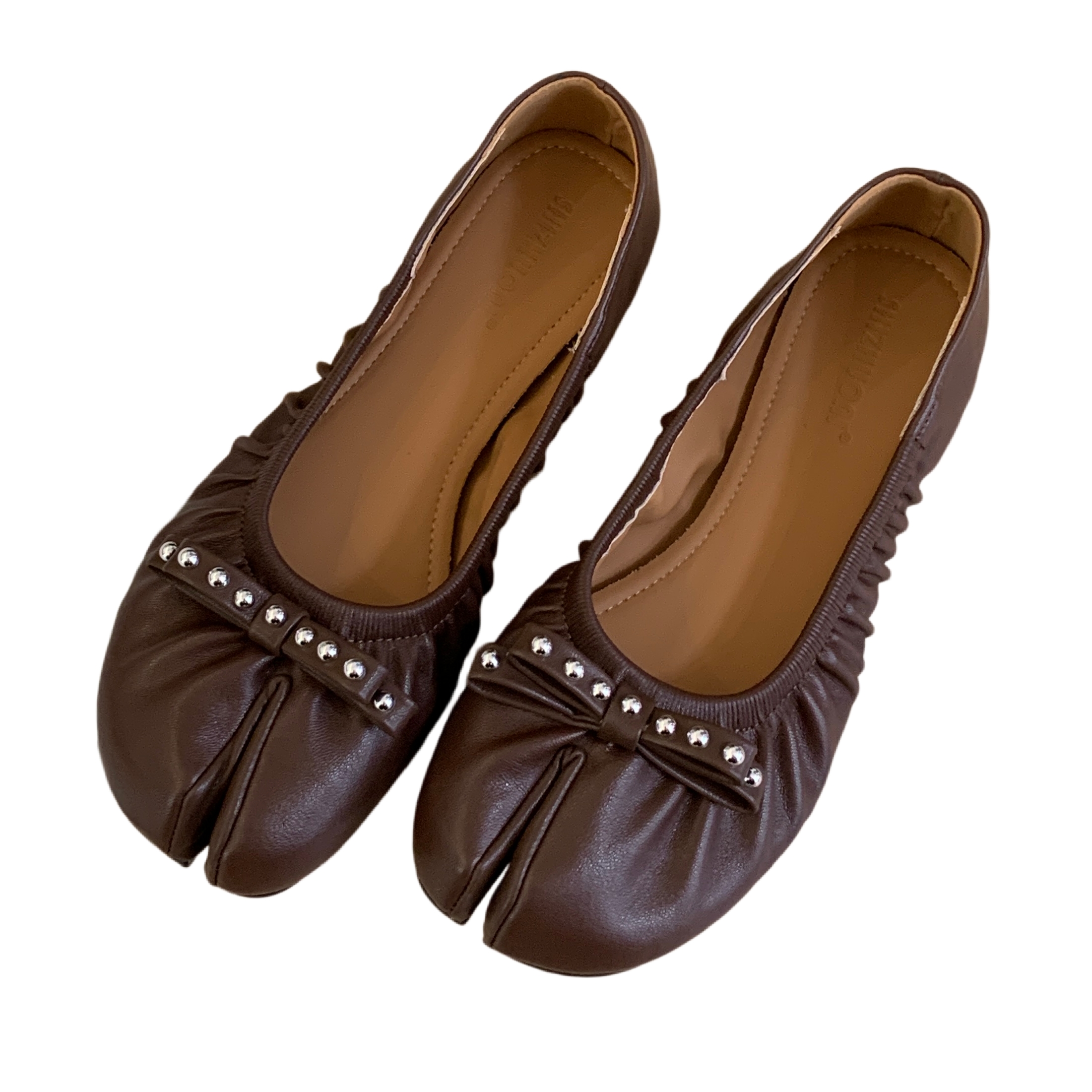 2026 Summer New Soft Sole Shallow Mouth Slip-On Loafers Women's Flat Casual Split Toe Pig Hoof Shoes - Image 5