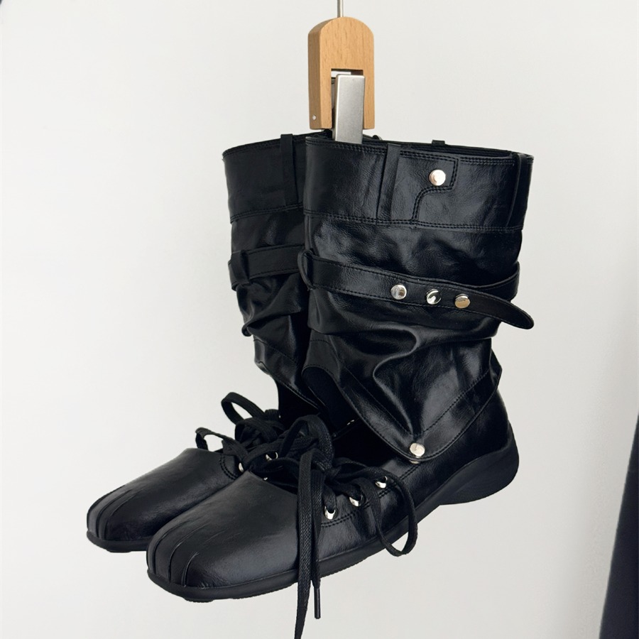 New Winter Chunky Sole Height Increasing Slim Short Boots Women Fashion Versatile Martin Boots Sleeve Chelsea Boots Short Boots - Image 5