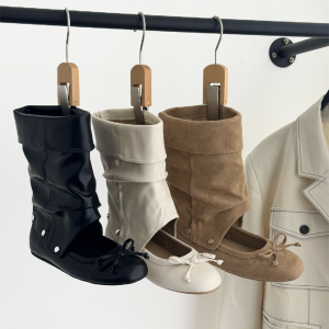 Niche Cool Detachable Two-Way Ballet Boots Women Summer 2026 New Mary Jane Low-Cut Bow Single Shoes Short Boots