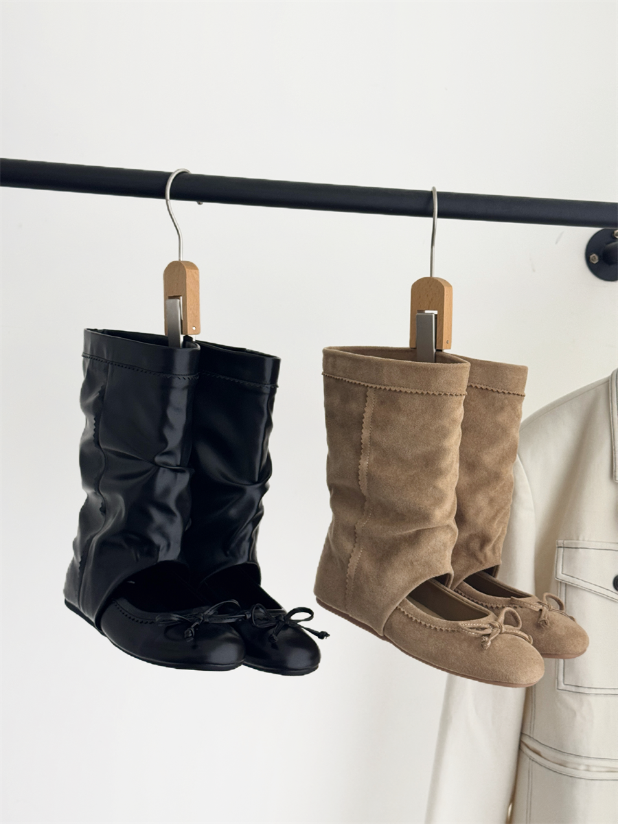 Detachable Two-Way Ballet Boots for Women 2026 New Mary Jane Bow Flat Ankle Boots