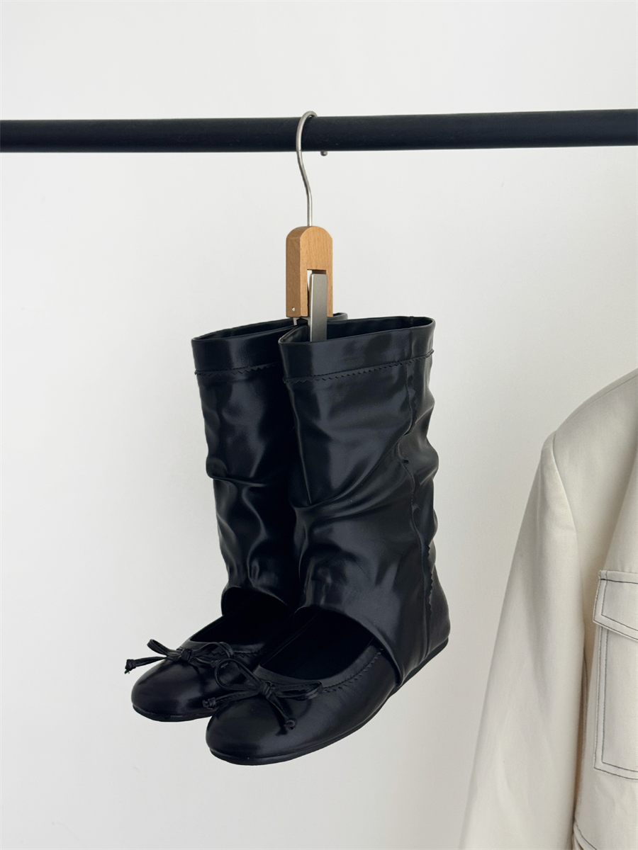 Detachable Two-Way Ballet Boots for Women 2026 New Mary Jane Bow Flat Ankle Boots - Image 2