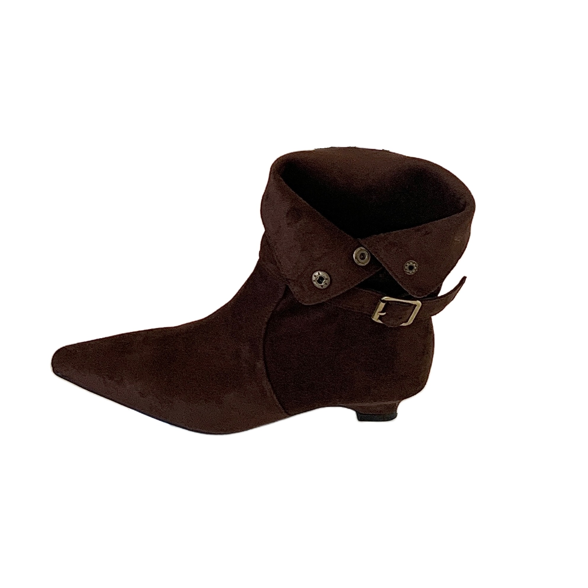 Vintage Pointed Toe Low Heel Slim Boots Women Autumn Winter New Two-Way Wear Belt Buckle Martin Boots Melanger Western Short Boots - Image 5